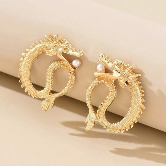 Chinese Dragon Pearl~ Loong Asian Zodiac Treasure Mythical Creature Monster Stud - Picture 12 of 16